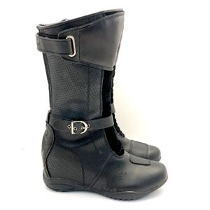 Joe Rocket Heartbreaker Ladies Leather Motorcycle Street Boots Black Womens 9